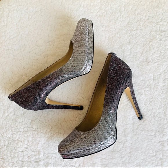 MICHAEL Michael Kors Shoes - Michael Kors Sliver Glitter Heels